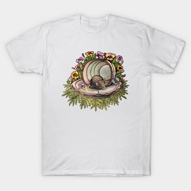Teacup Mouse T-Shirt by GnarlyBones